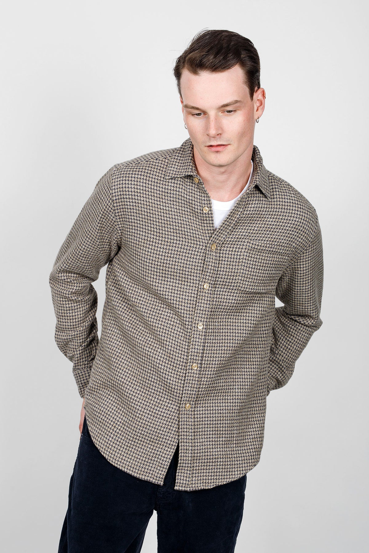 Abstract Pied Poule Shirts Portuguese Flannel