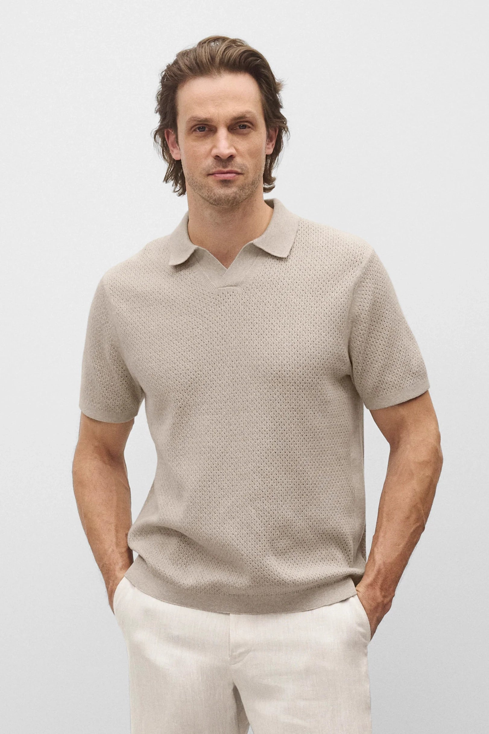 Cotton Linen Victor Polo Polos Reigning Champ