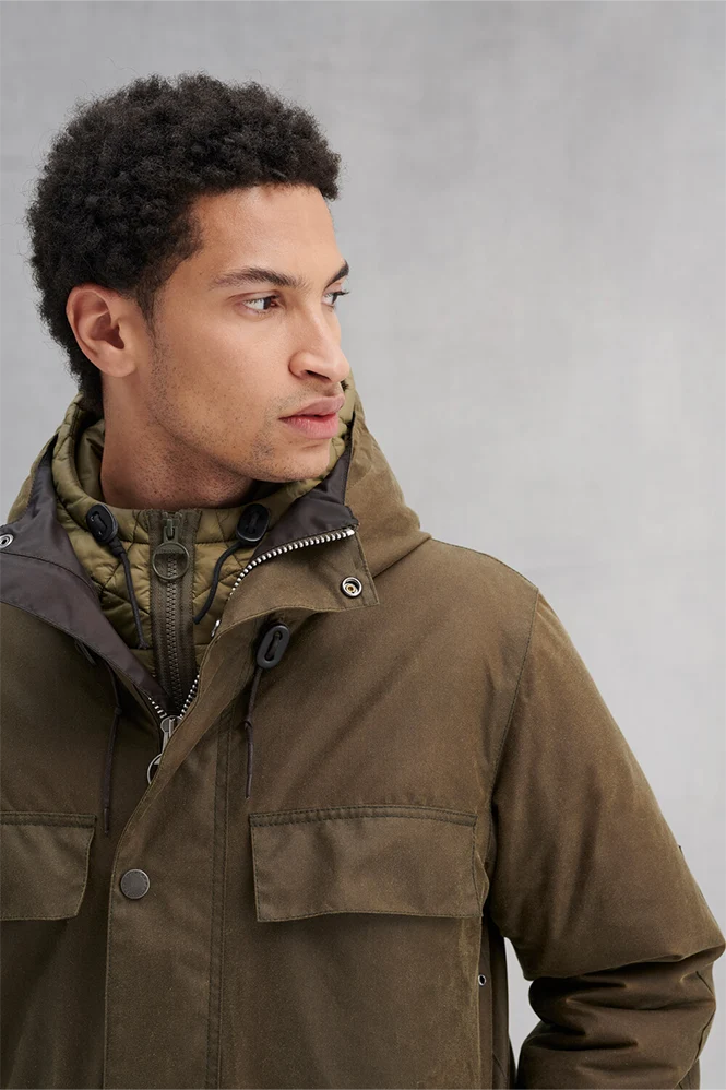 Barbour wax jacket hood shop