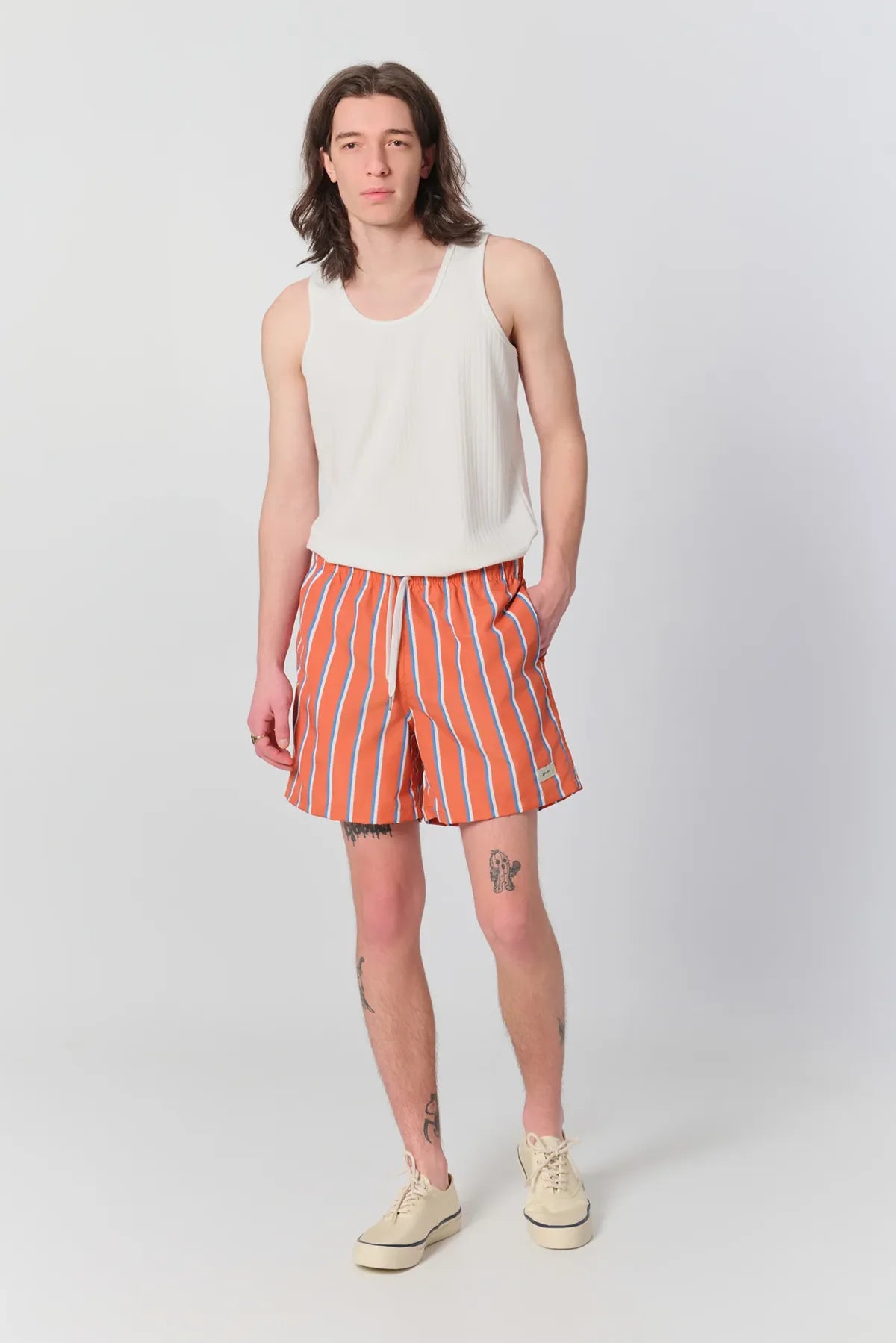 Fine Stripe Swim Trunk Shorts Bather