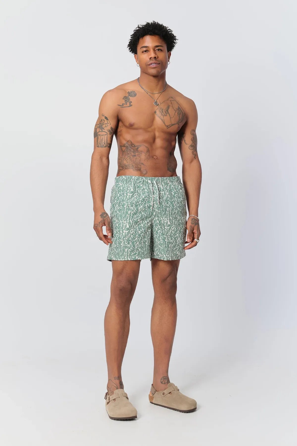 Tropic Camo Swim Trunk Shorts Bather