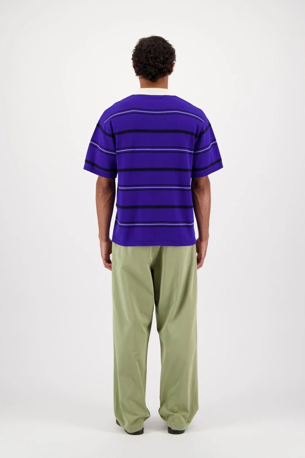 Lundy Stripe Knit Polo Polos Castart