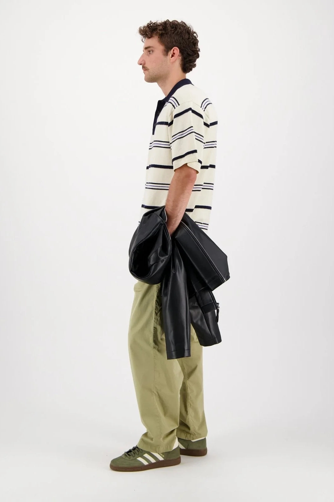 Lundy Stripe Knit Polo Polos Castart