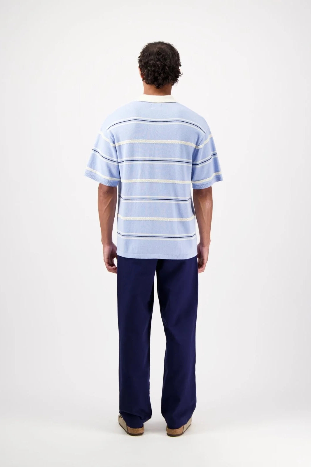Lundy Stripe Knit Polo Polos Castart