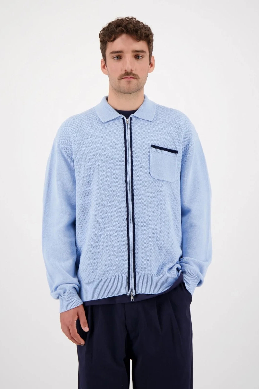 Plume Zip Knit Sweaters Castart