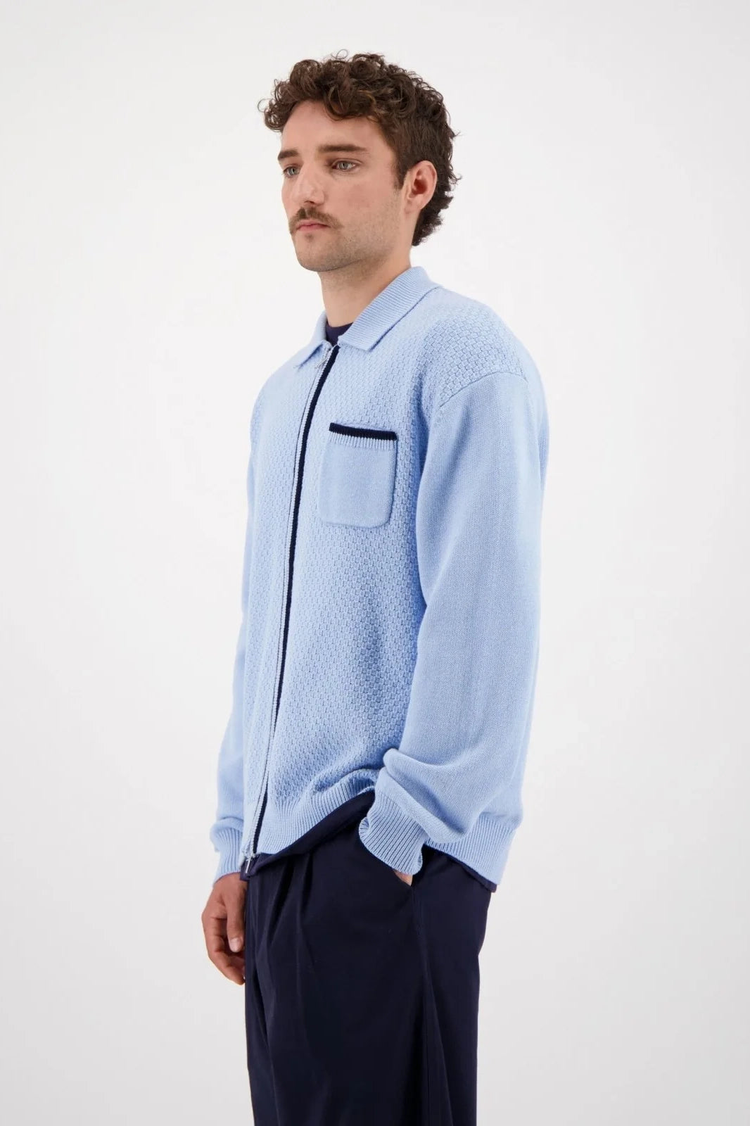Plume Zip Knit Sweaters Castart