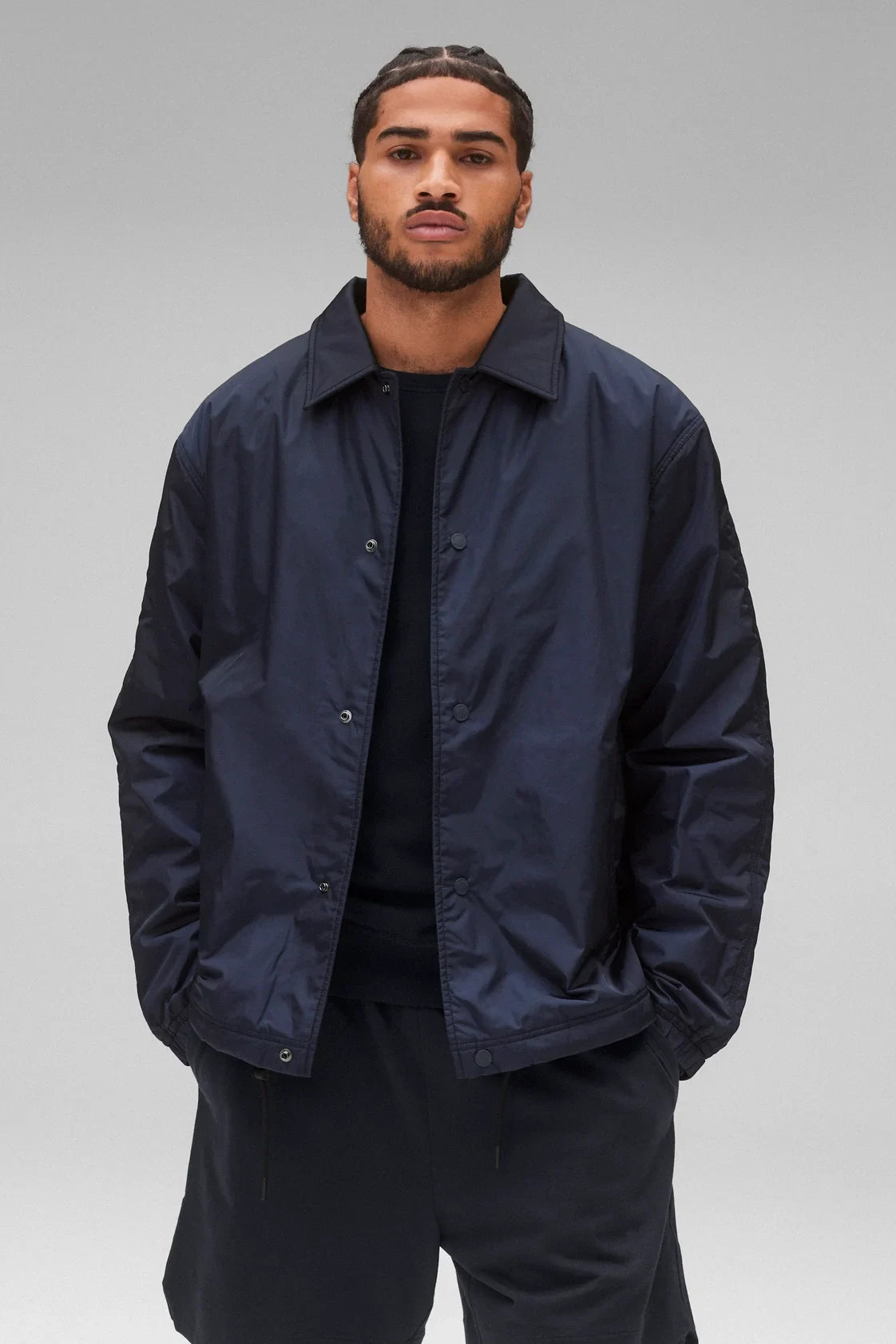 Econyl Satin Nylon Coach’s Jacket Jackets Reigning Champ