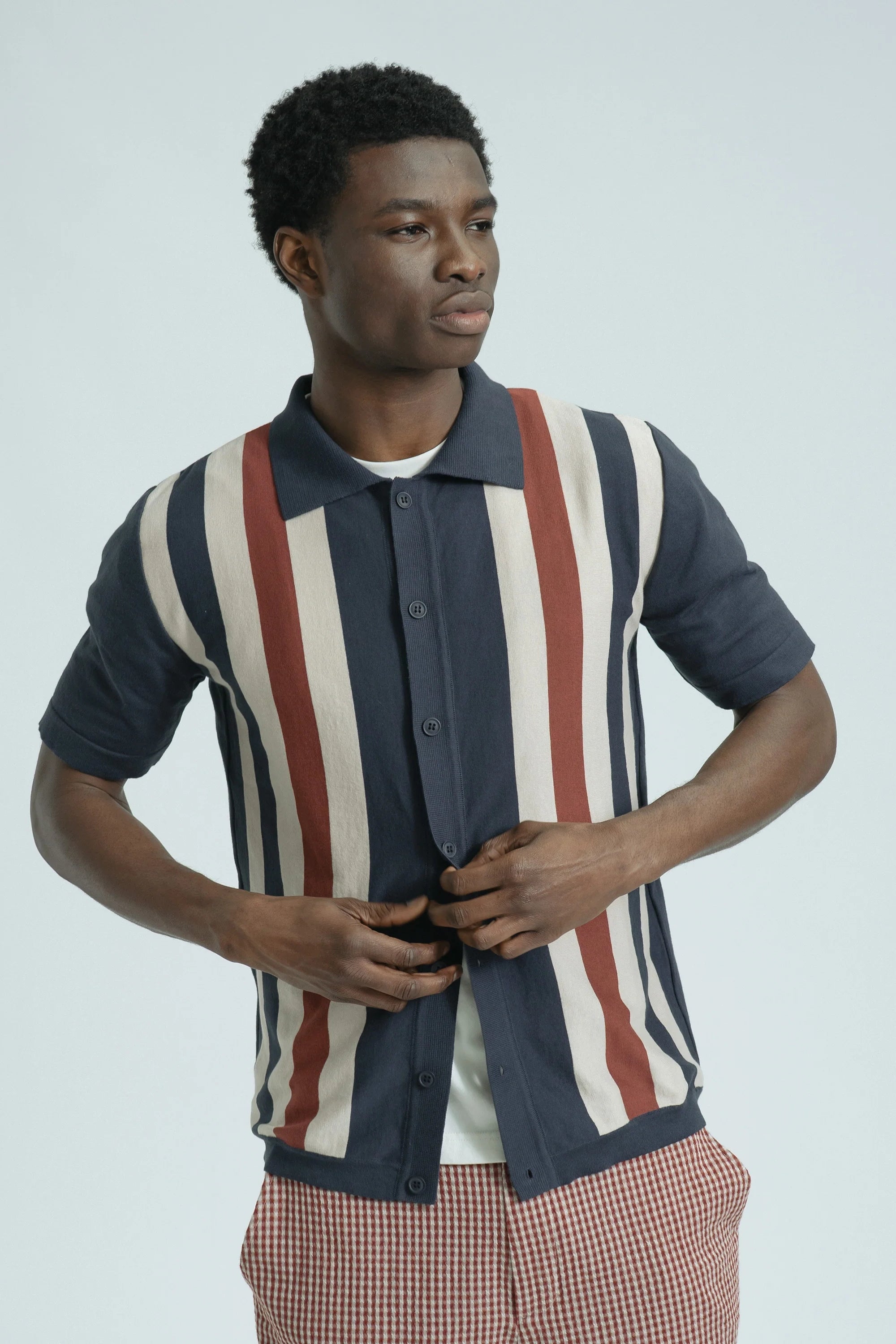 Velzy Simple Stripe Knit Shirt Sweaters Far Afield