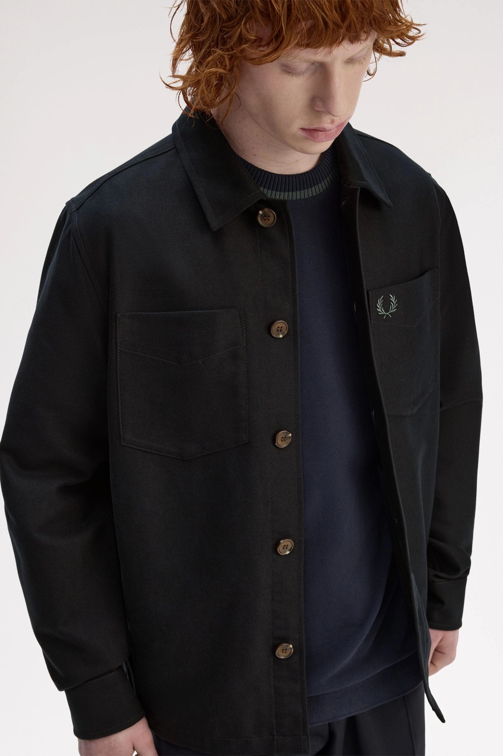 Brushed Twill Overshirt Overshirts Fred Perry