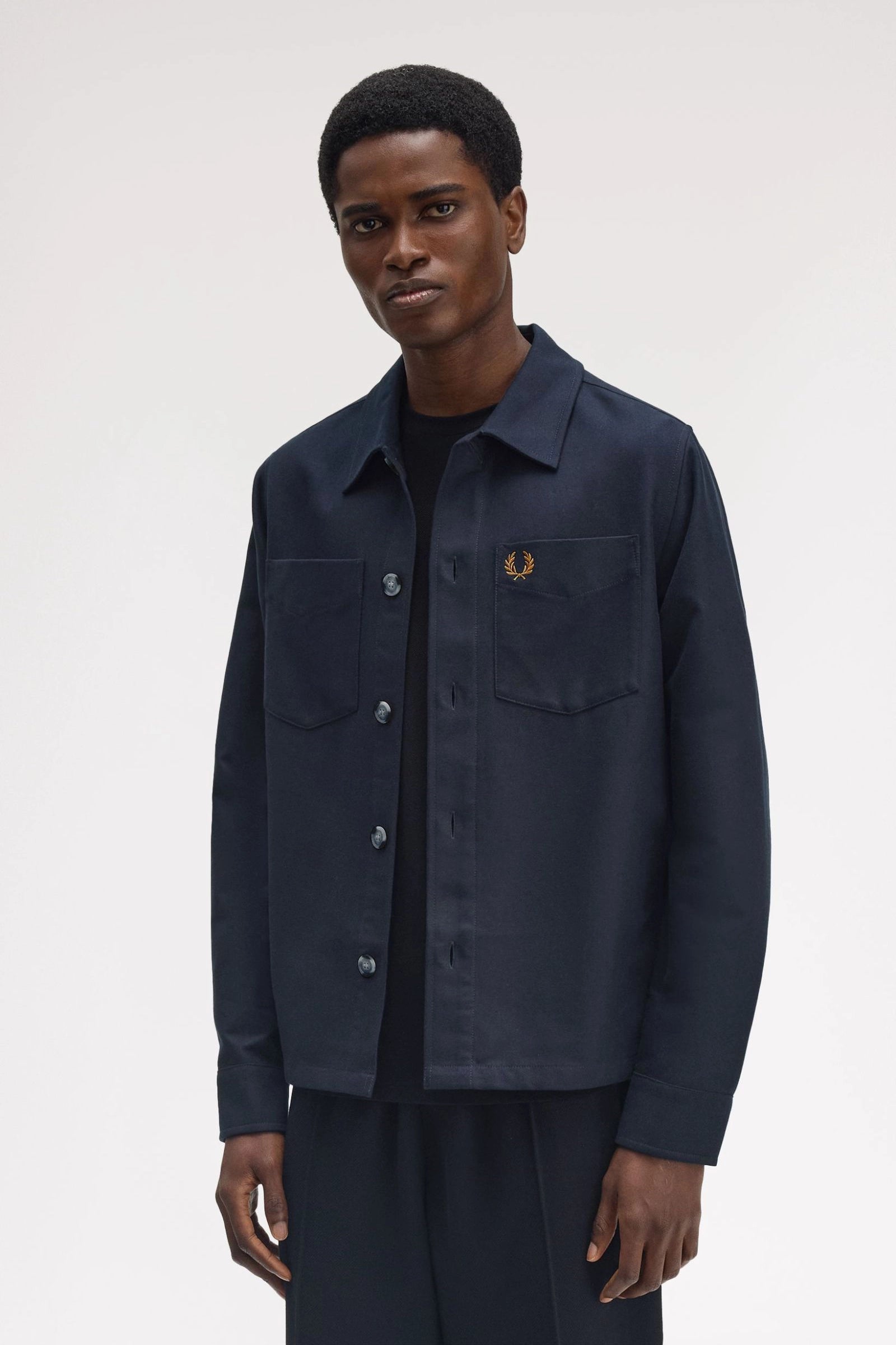 Brushed Twill Overshirt Shirts Fred Perry