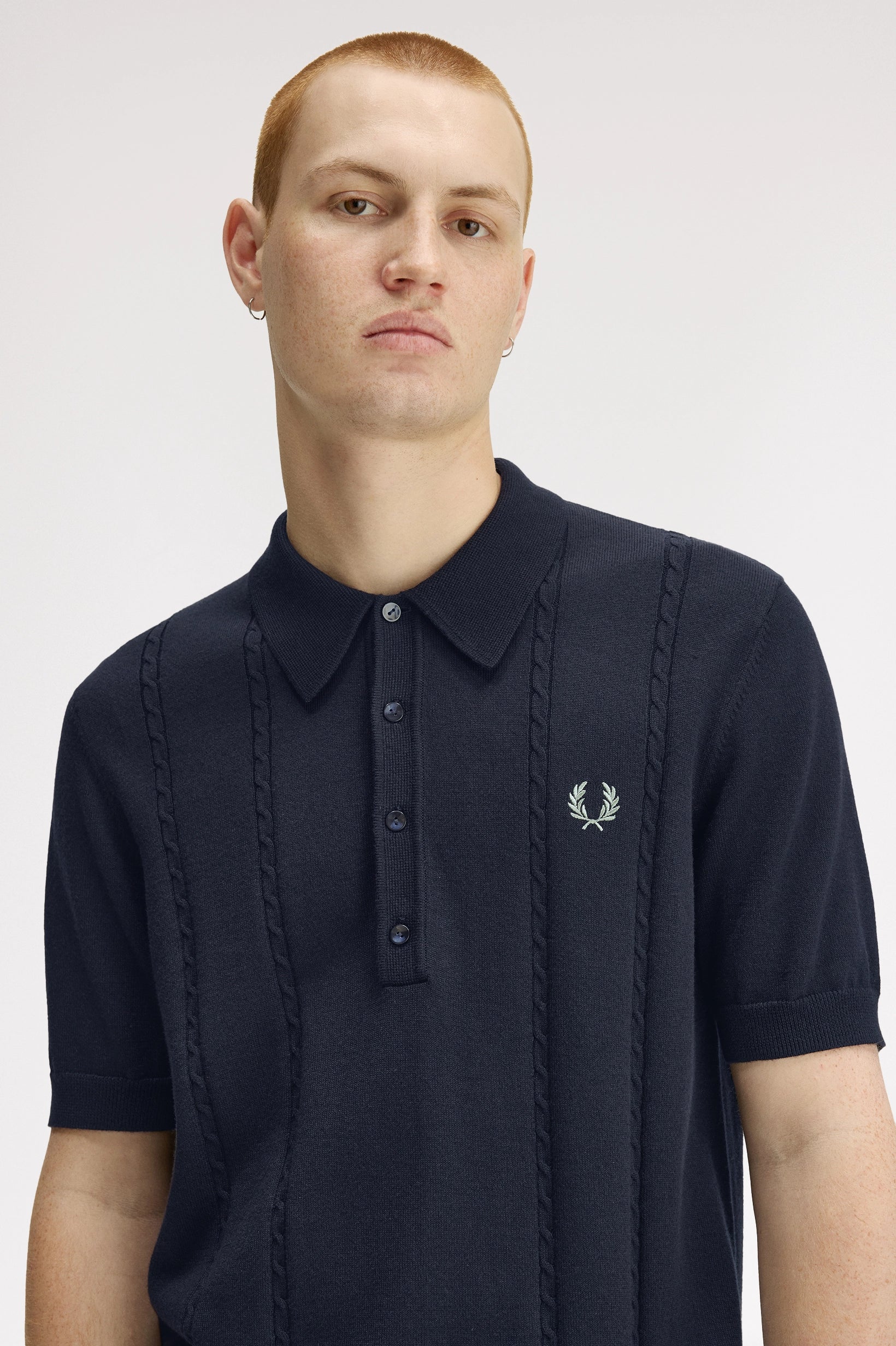 Cable Knitted Shirt Shirts Fred Perry
