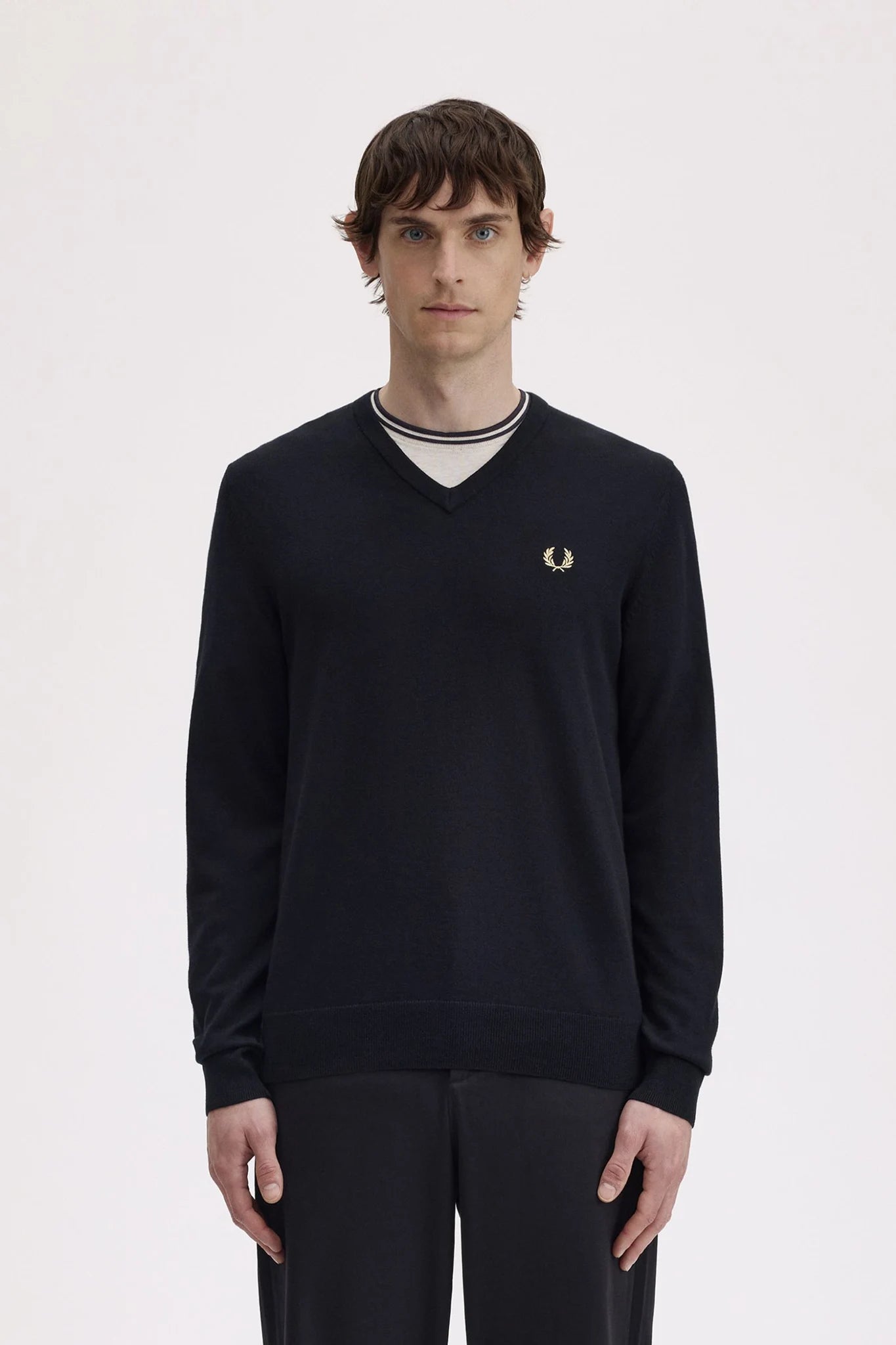 Classic V-Neck Jumper Sweaters Fred Perry