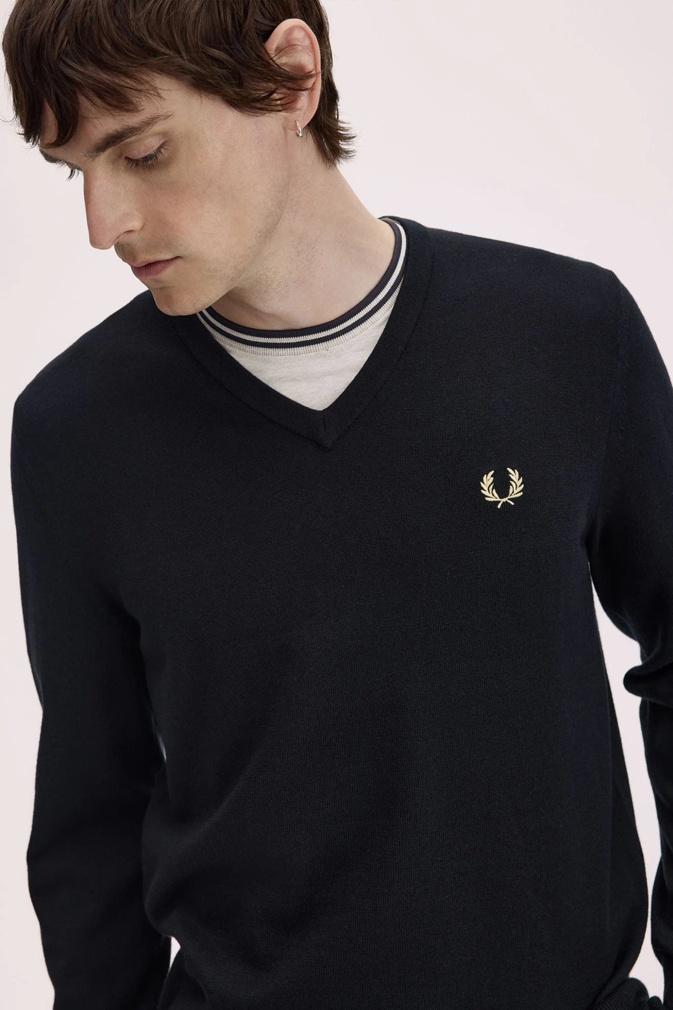 Classic V-Neck Jumper Sweaters Fred Perry