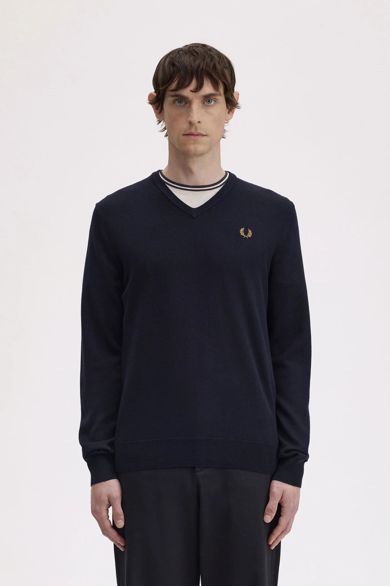 Classic V-Neck Jumper Sweaters Fred Perry