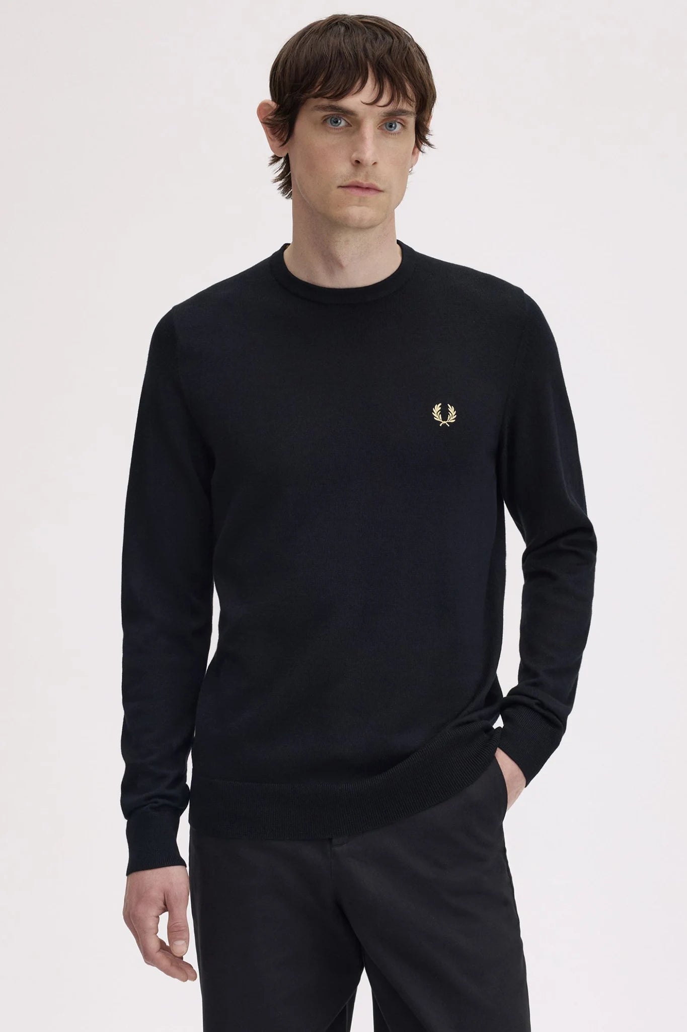 Classic Crew Neck Jumper Sweaters Fred Perry