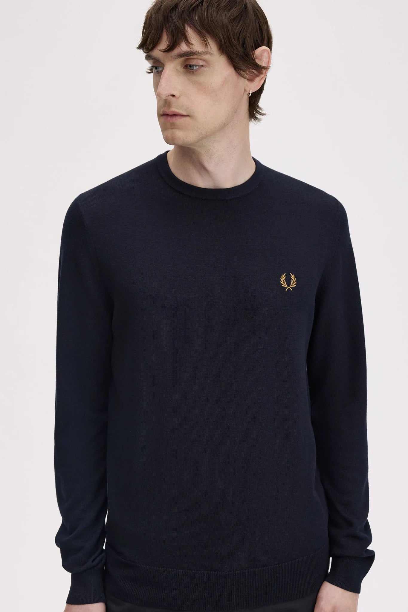 Classic Crew Neck Jumper Sweaters Fred Perry