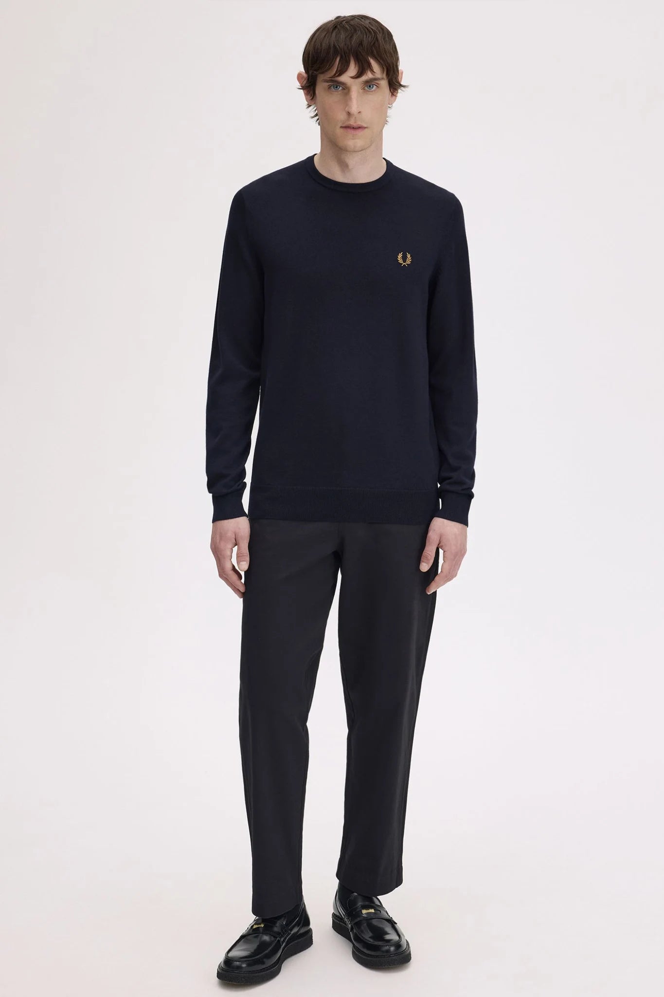 Classic Crew Neck Jumper Sweaters Fred Perry
