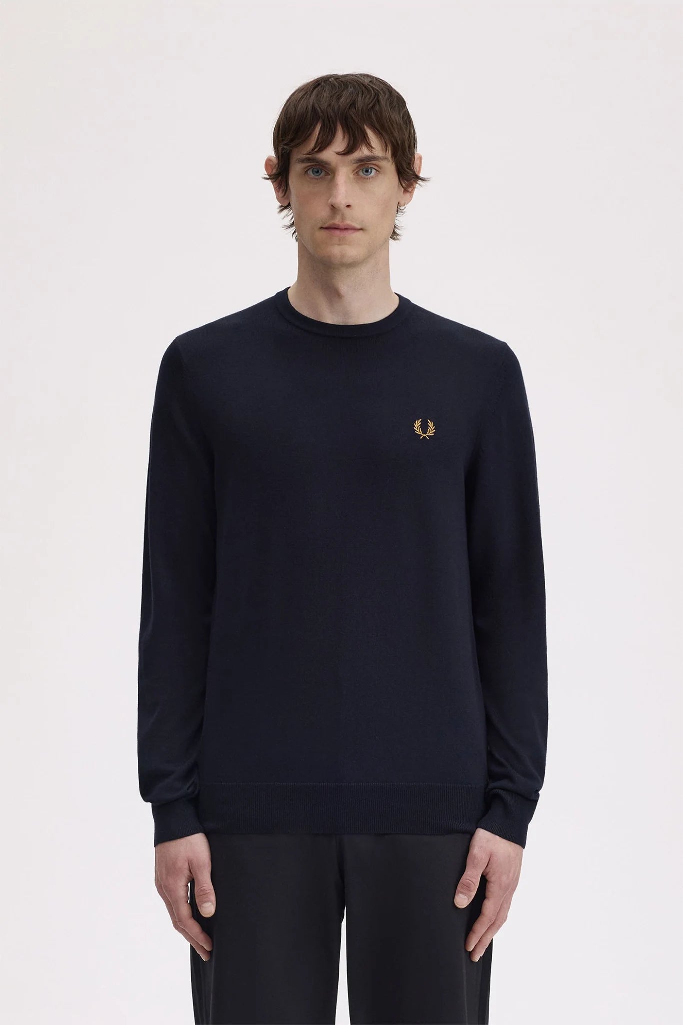 Classic Crew Neck Jumper Sweaters Fred Perry