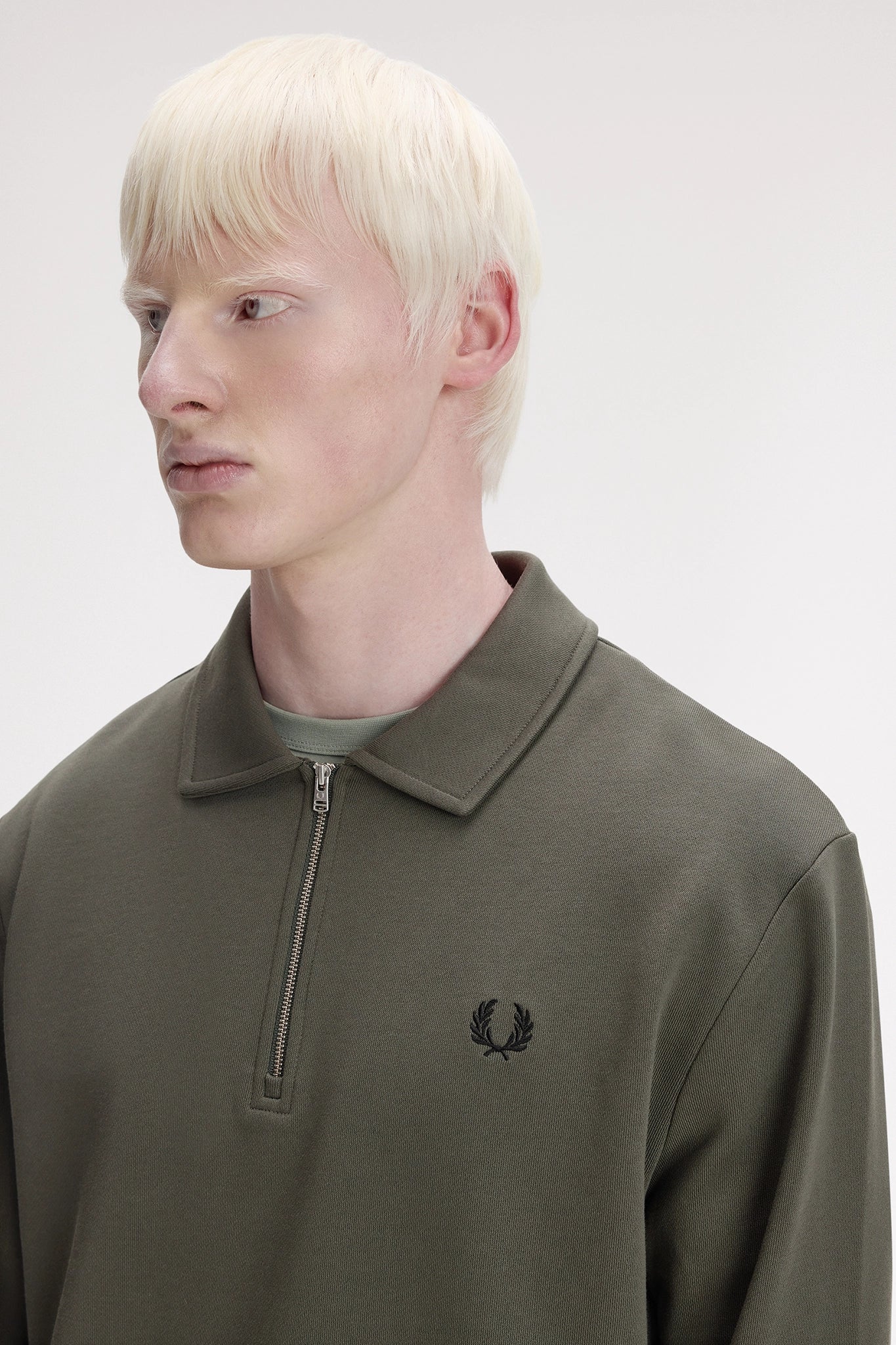 Half Zip Collared Sweatshirt Sweaters Fred Perry