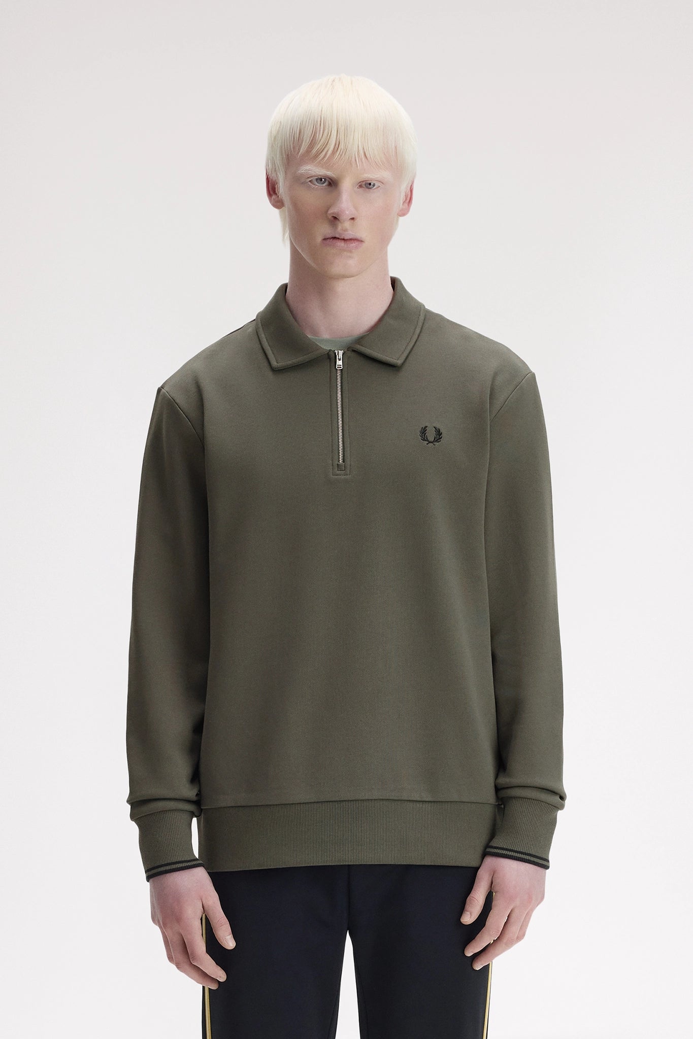 Half Zip Collared Sweatshirt Sweaters Fred Perry