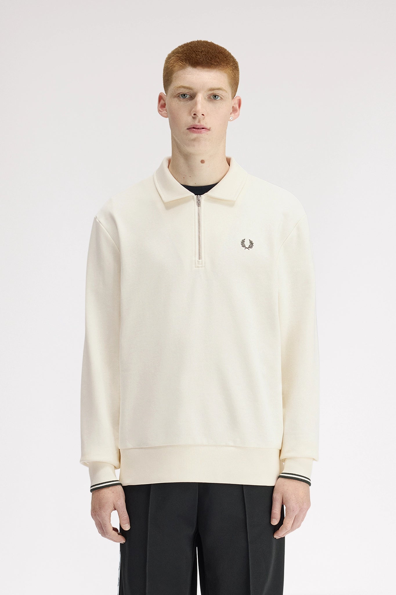 Half Zip Collared Sweatshirt Sweaters Fred Perry