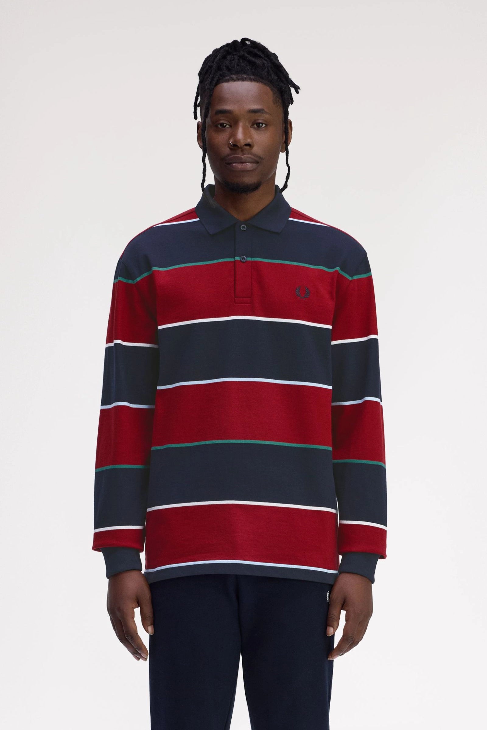 Heavyweight Jersey Striped Polo Shirt Polos Fred Perry