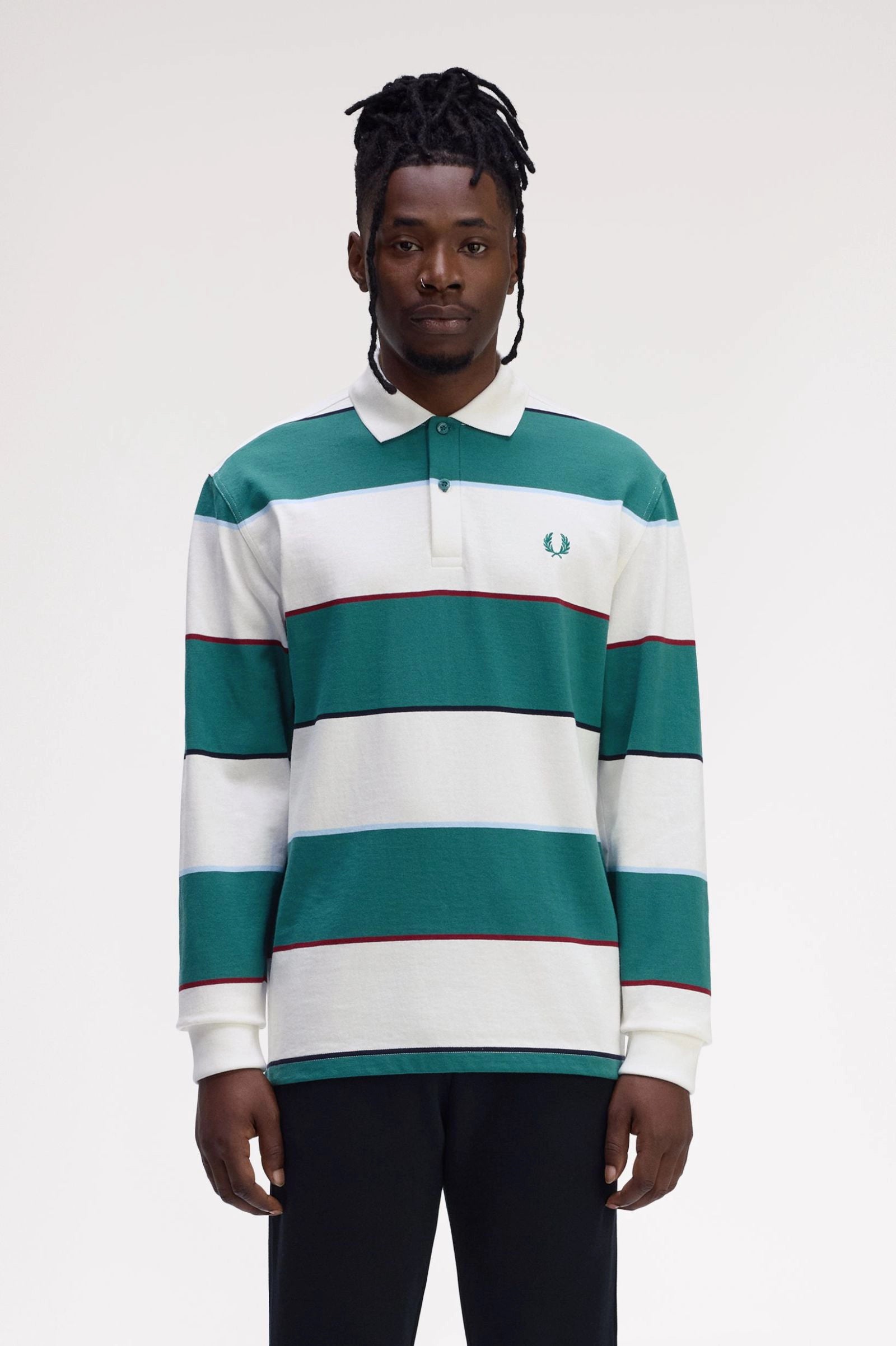 Heavyweight Jersey Striped Polo Shirt Polos Fred Perry