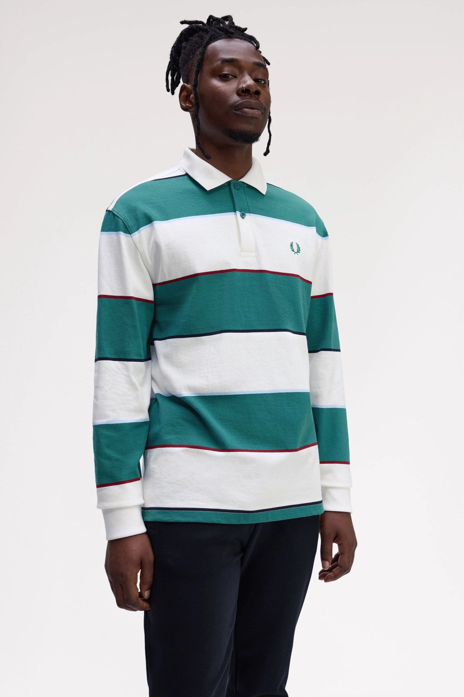 Heavyweight Jersey Striped Polo Shirt Polos Fred Perry