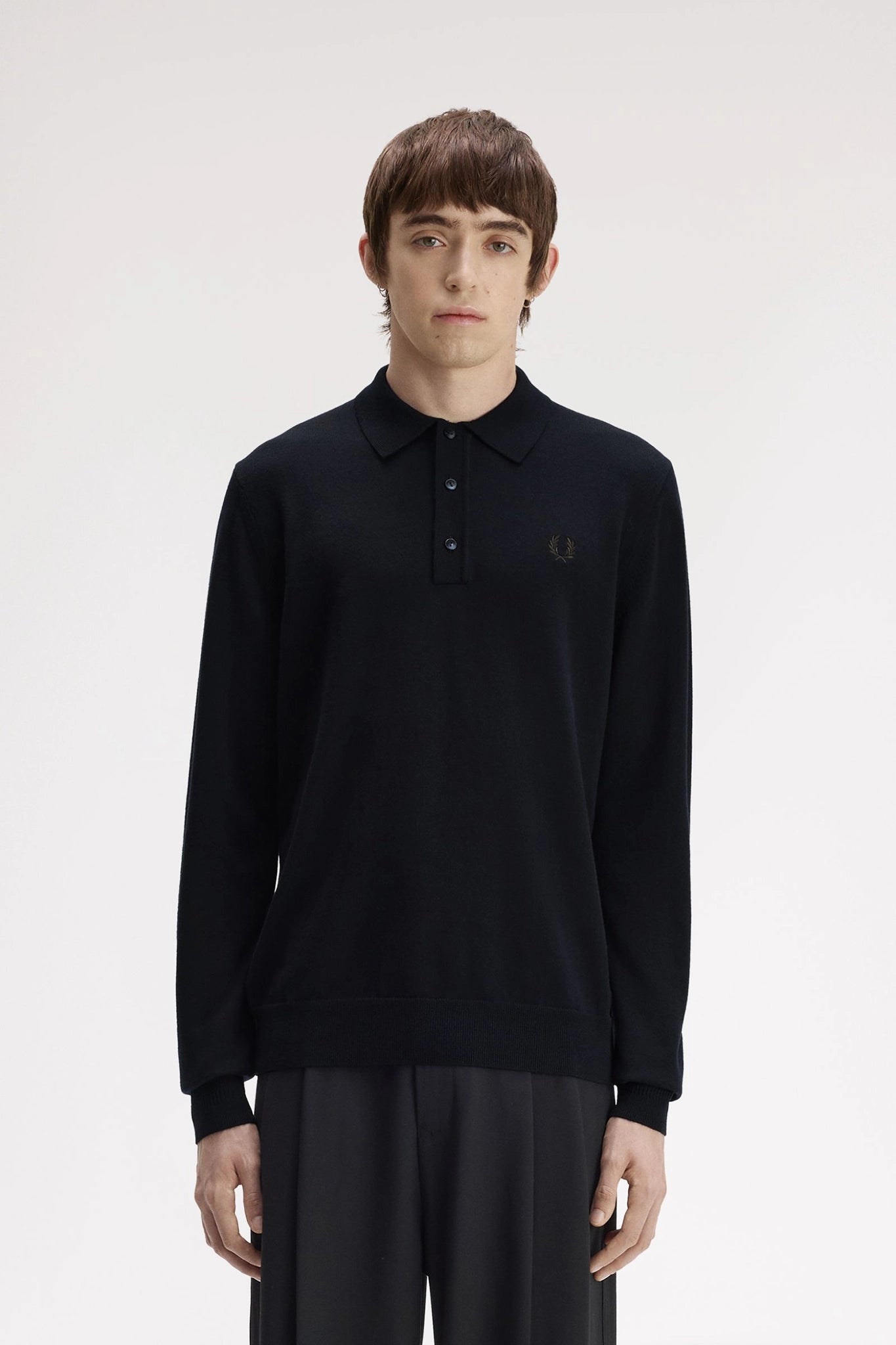 Long Sleeve Knitted Shirt Polos Fred Perry
