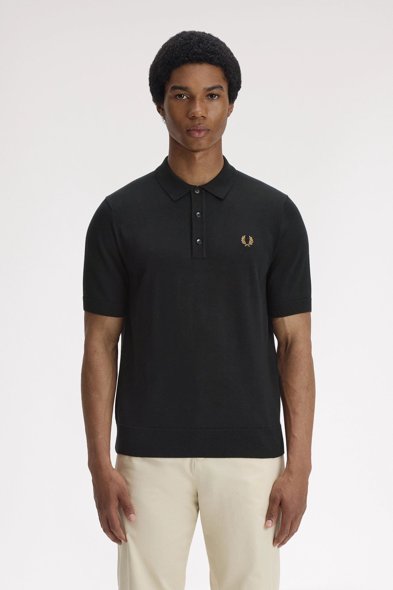 Supima® Cotton Knitted Shirt Shirts Fred Perry