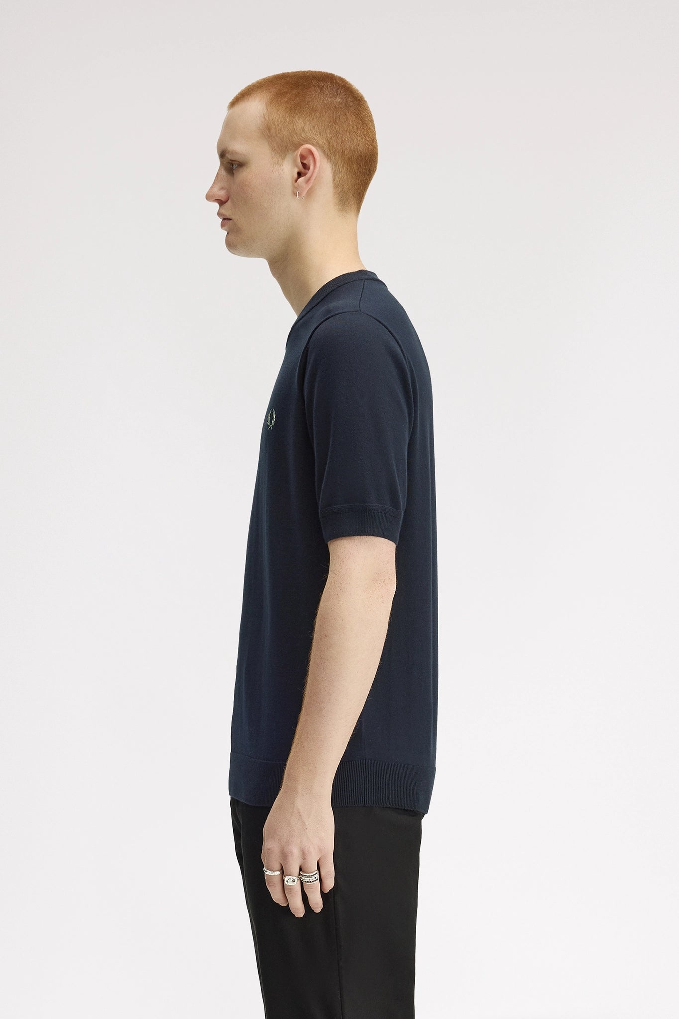 Supima® Cotton Knitted T-Shirt T-Shirts Fred Perry