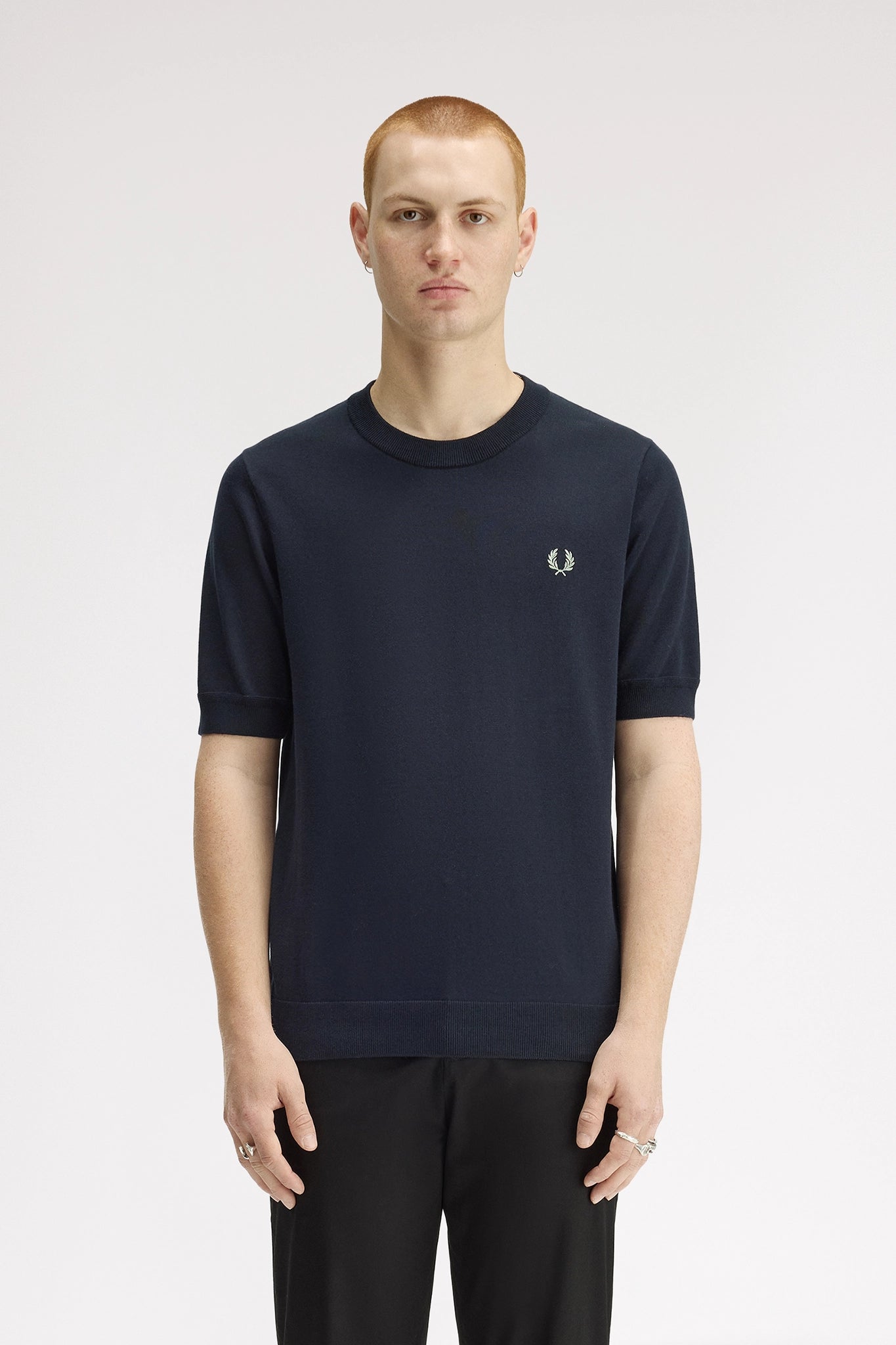 Supima® Cotton Knitted T-Shirt T-Shirts Fred Perry