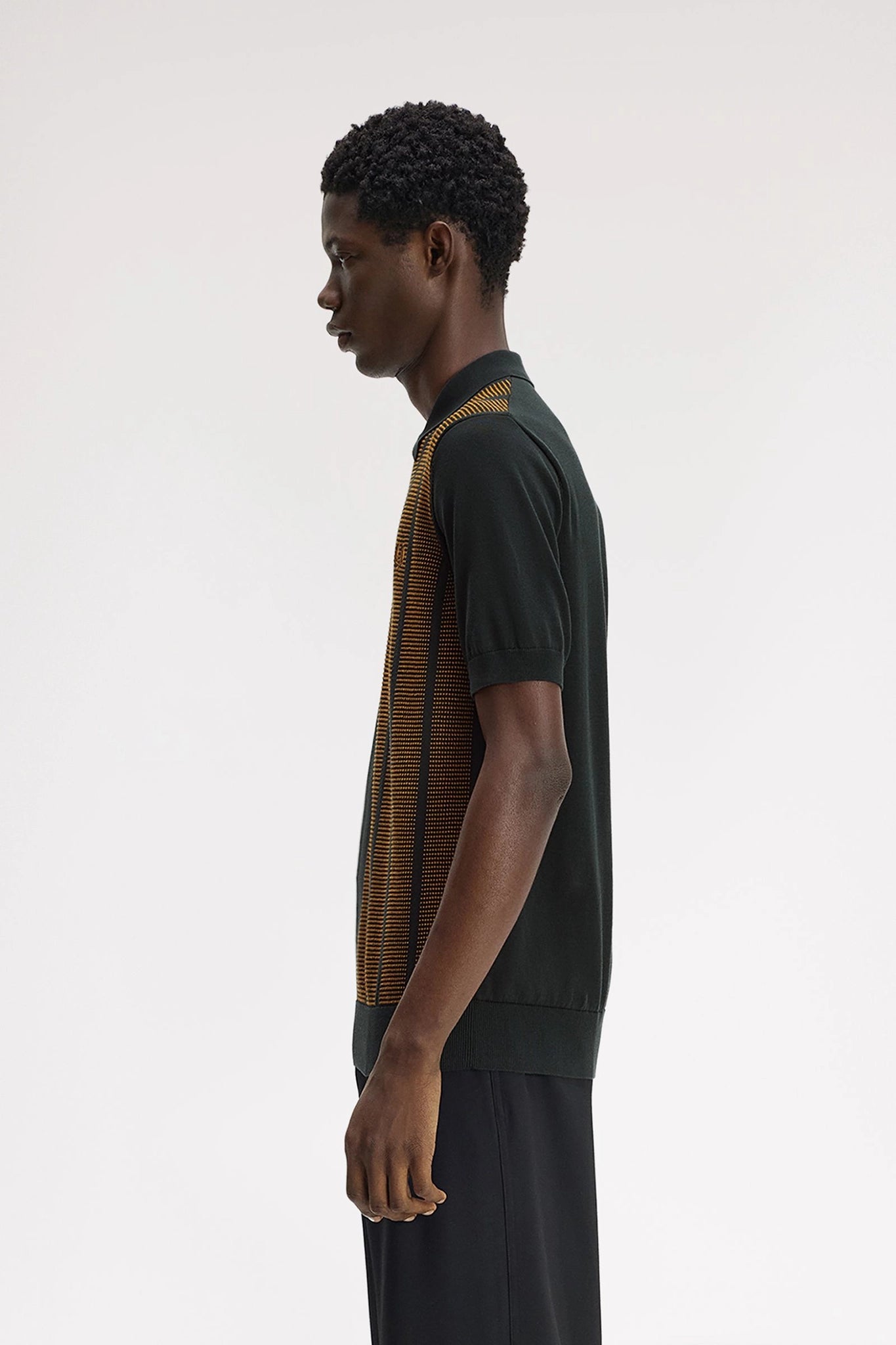 Textured Panel Knitted Shirt Polos Fred Perry