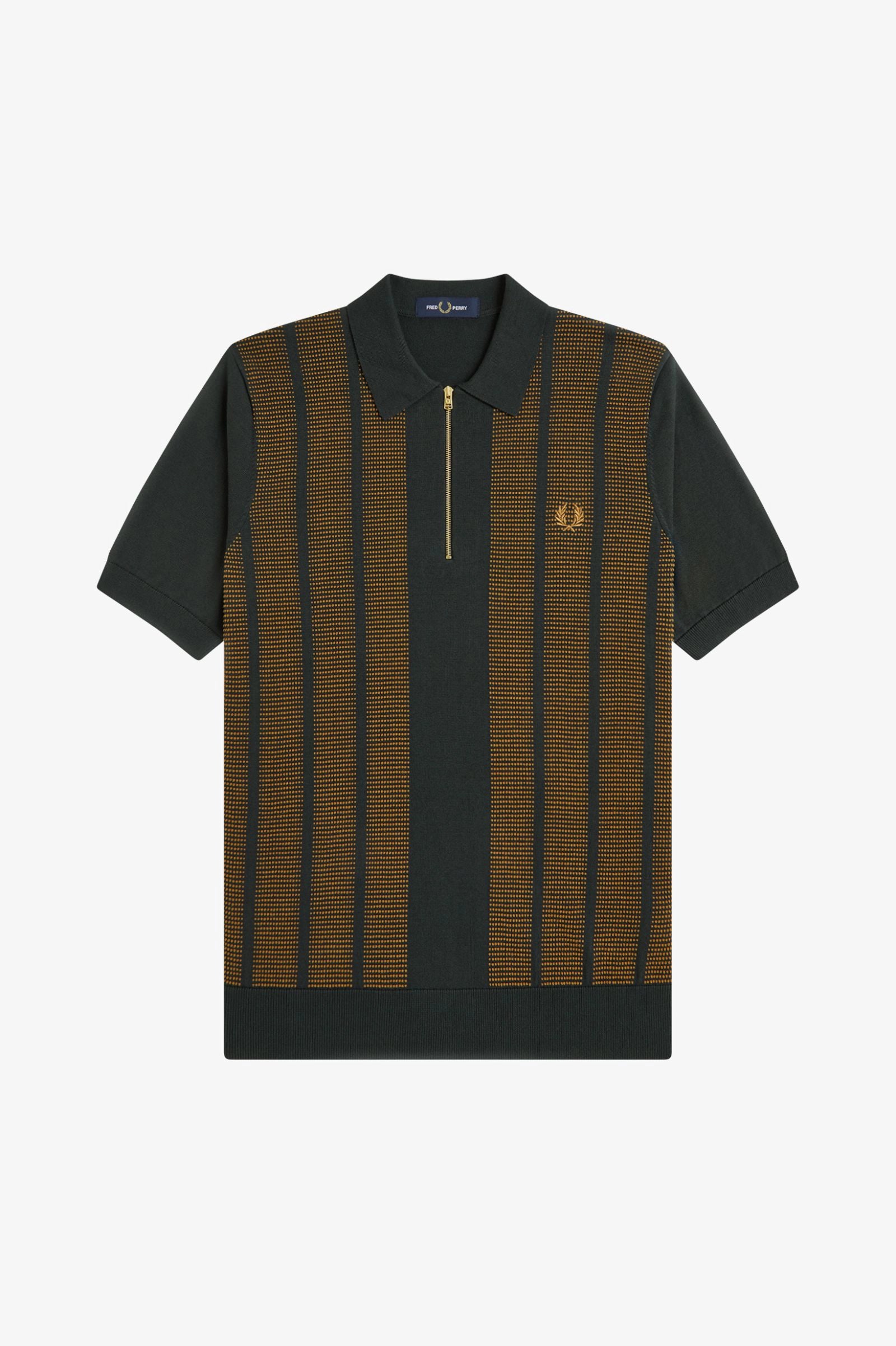 Textured Panel Knitted Shirt Polos Fred Perry