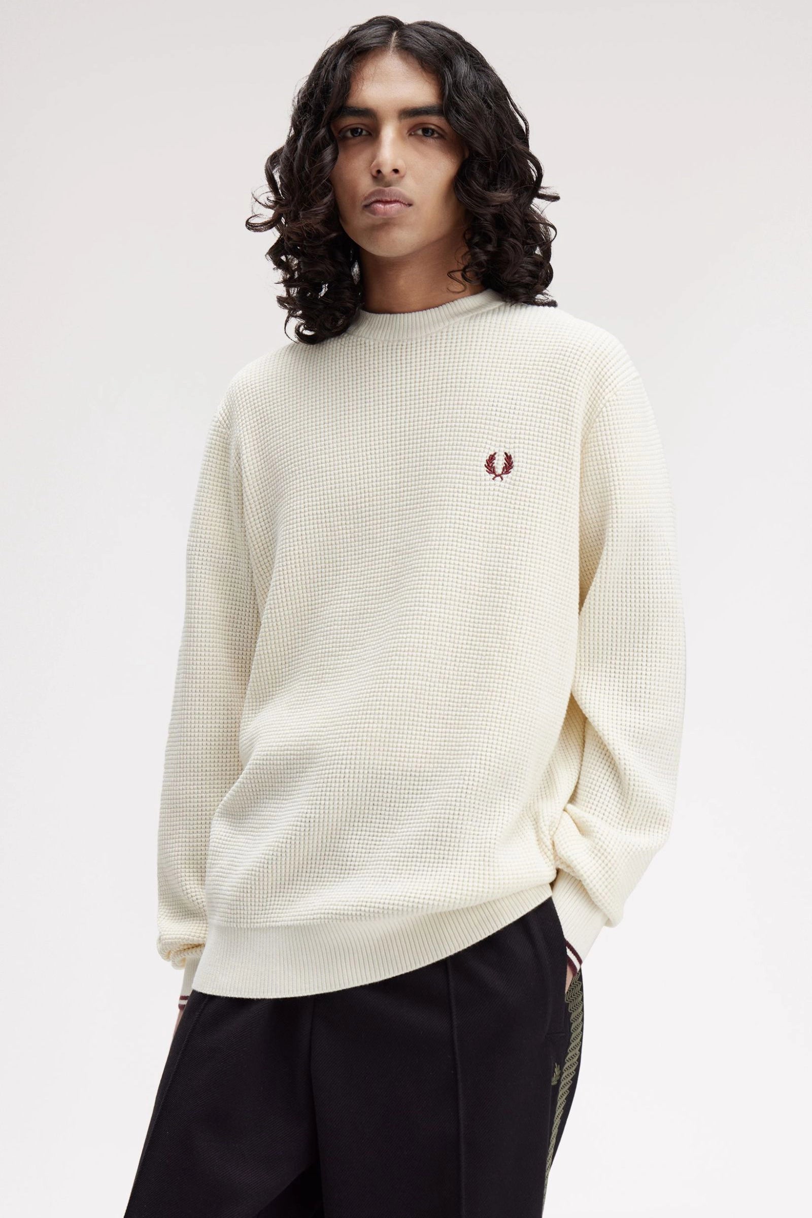 Waffle Stitch Jumper Sweaters Fred Perry
