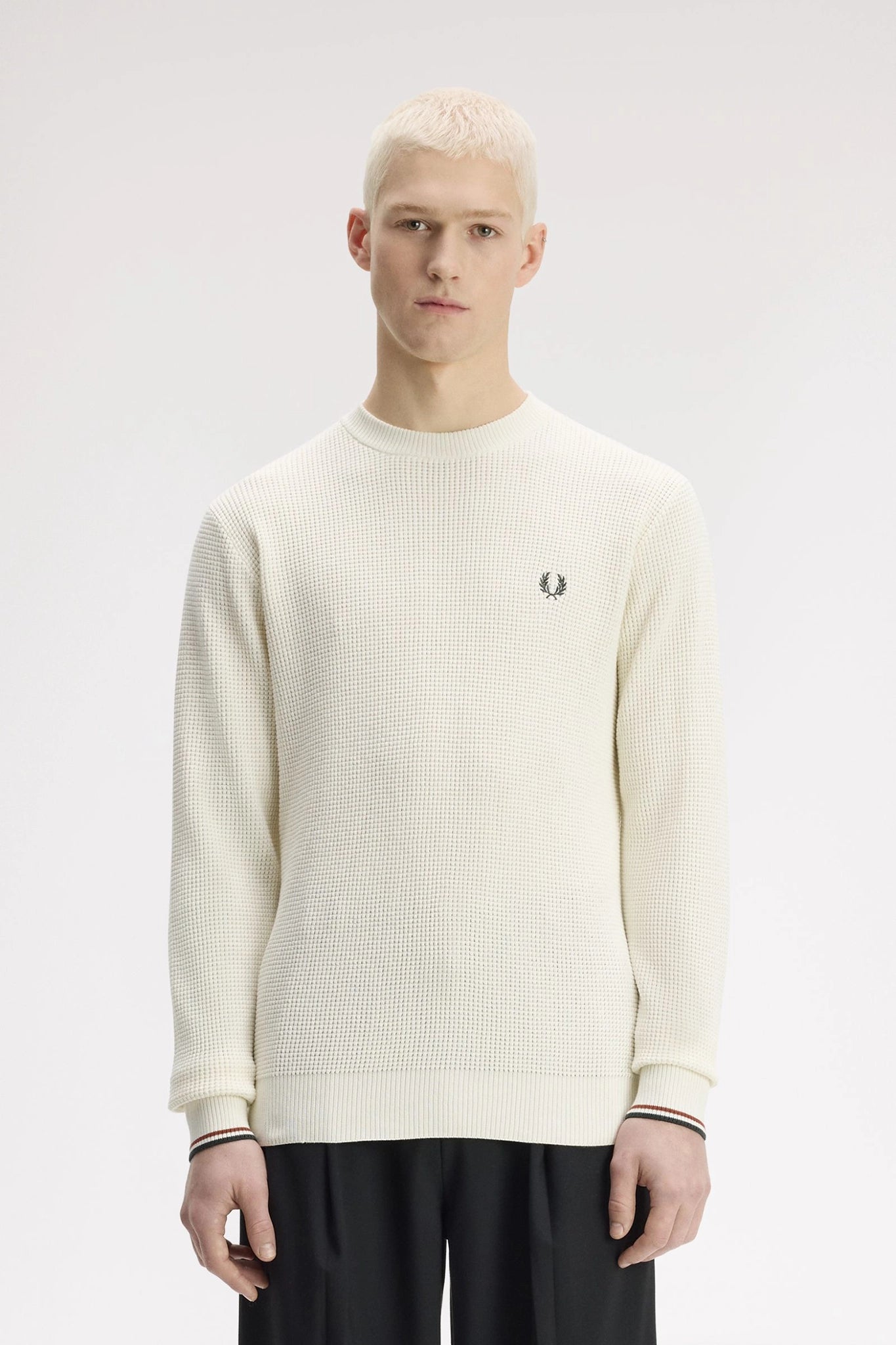 Waffle Stitch Jumper Sweaters Fred Perry