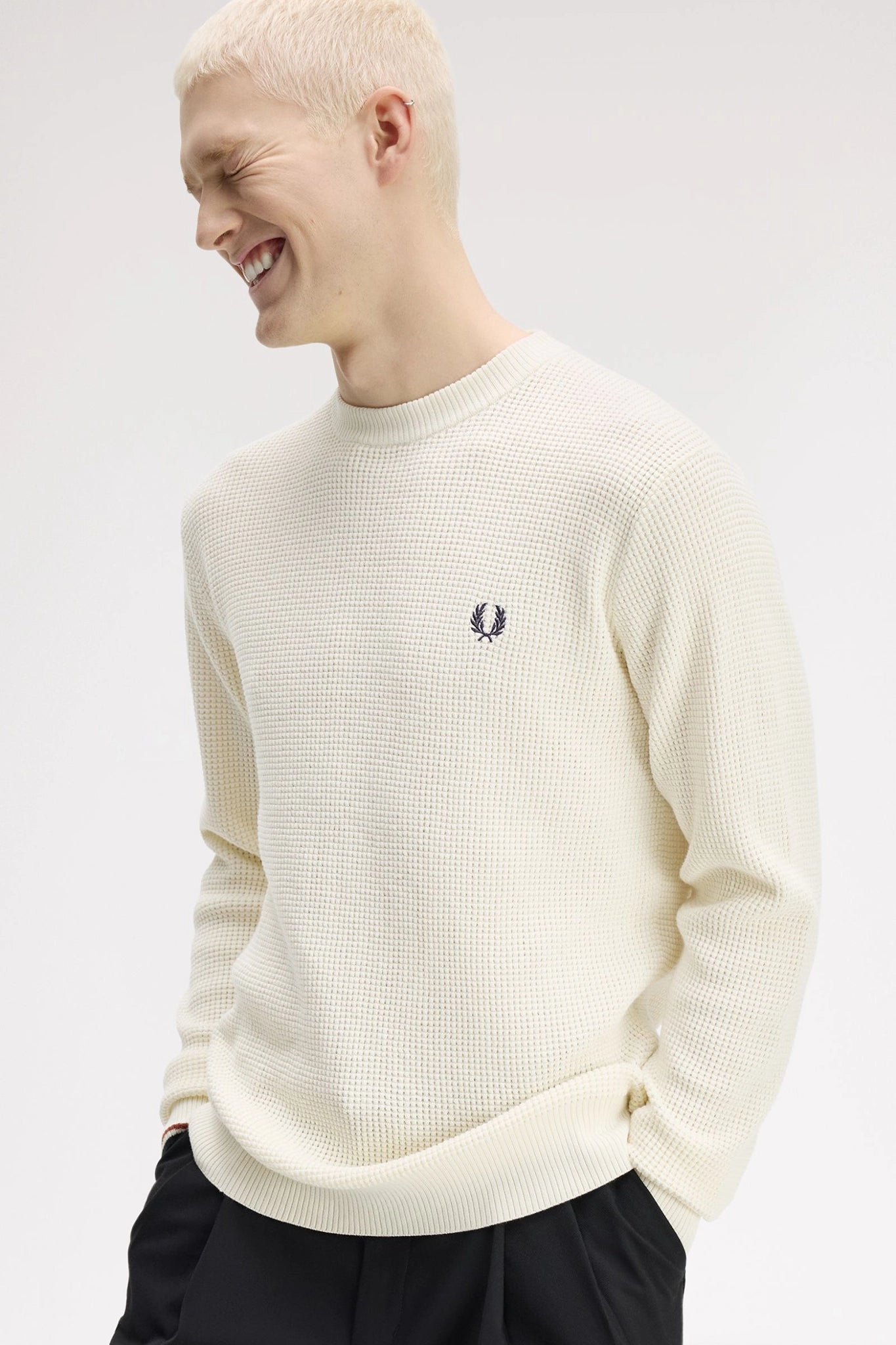 Waffle Stitch Jumper Sweaters Fred Perry
