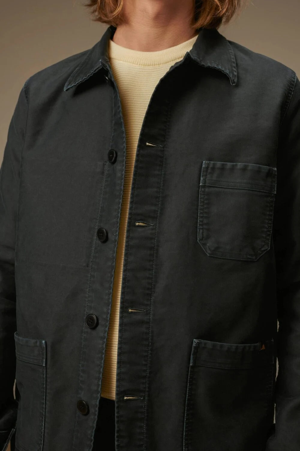 Vintage Washed Work Jacket Jackets Le Mont St. Michel