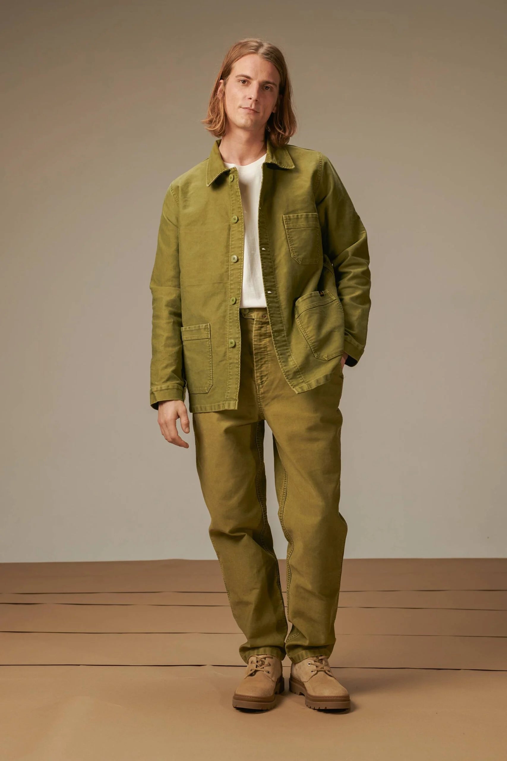 Vintage Washed Work Jacket Jackets Le Mont St. Michel