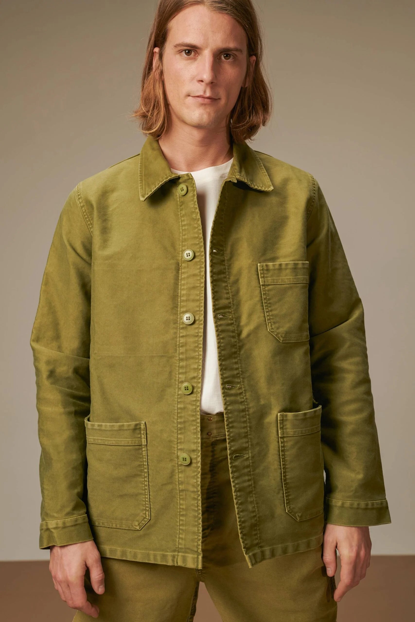 Vintage Washed Work Jacket Jackets Le Mont St. Michel