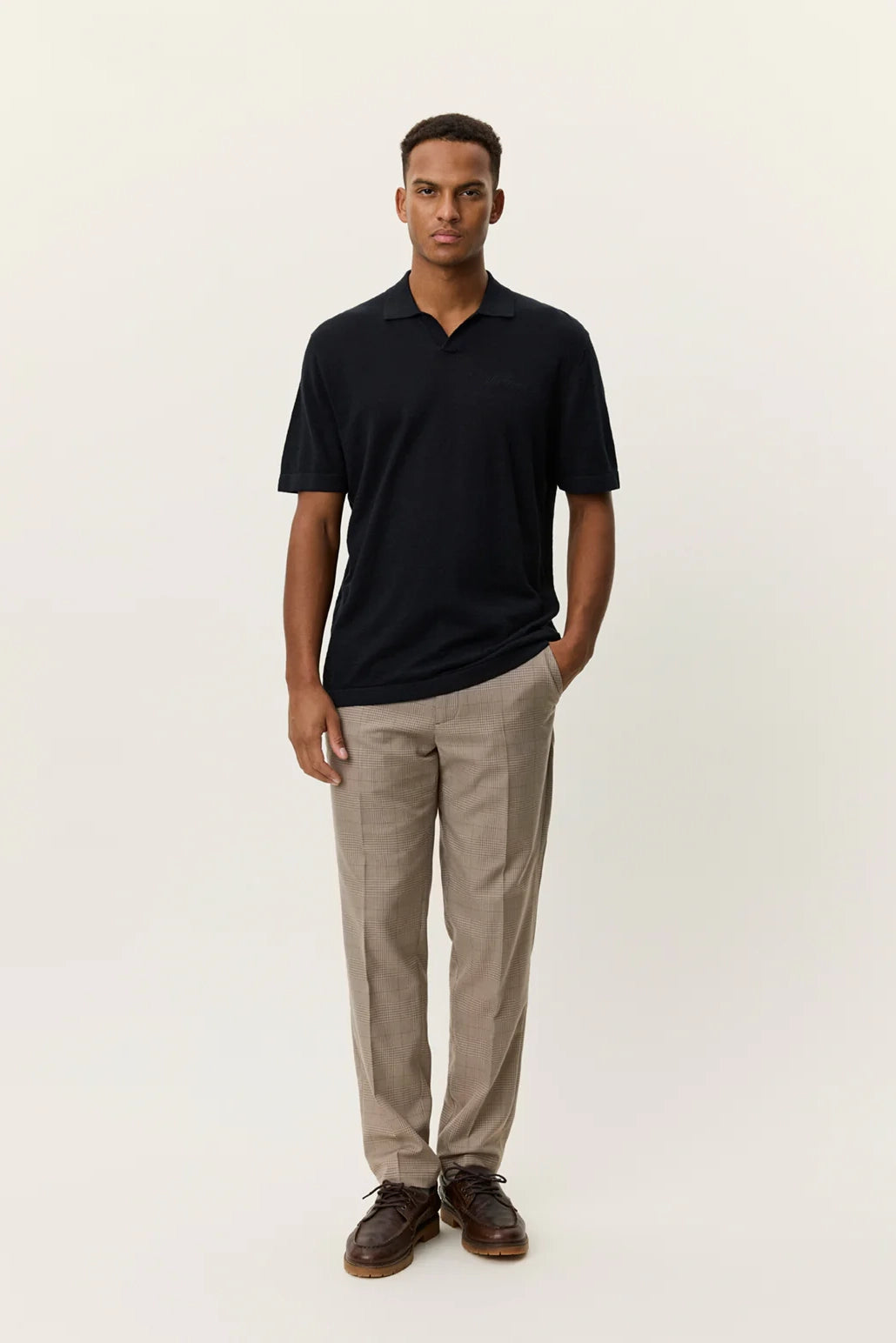 Emmanuel Knit Polo Polos Les Deux