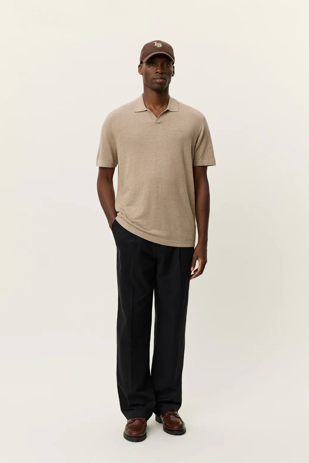 Emmanuel Knit Polo Polos Les Deux