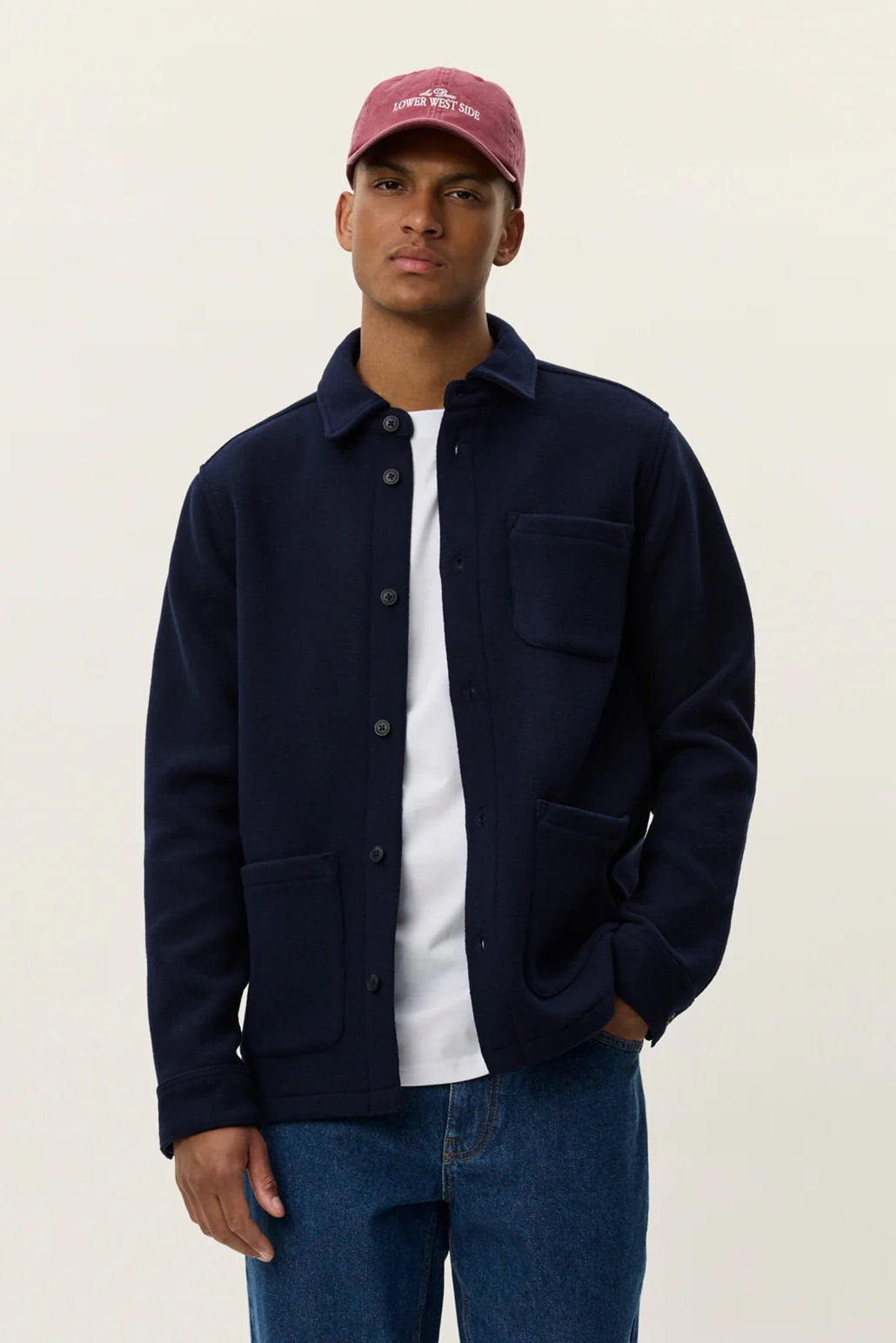 Jason Solid Wool Overshirt OverShirt Les Deux