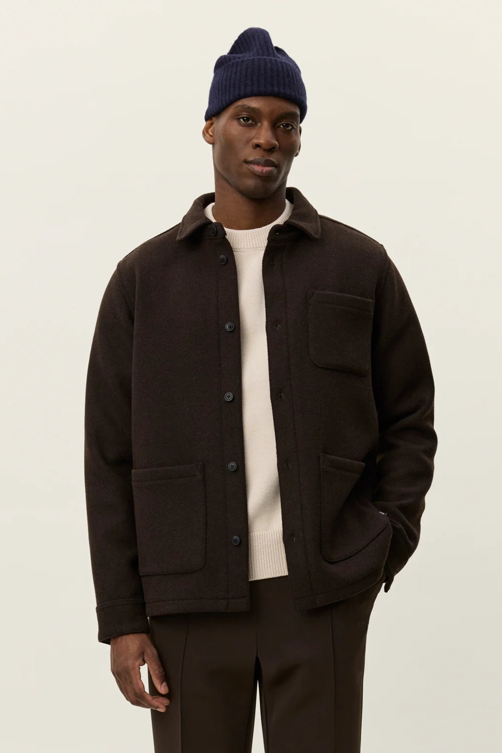 Jason Solid Wool Overshirt OverShirt Les Deux