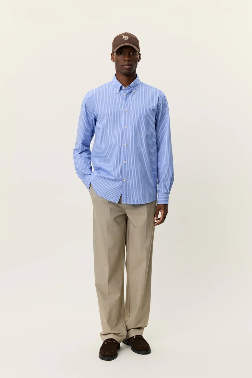 Kent Stripe Poplin Shirt Shirts Les Deux