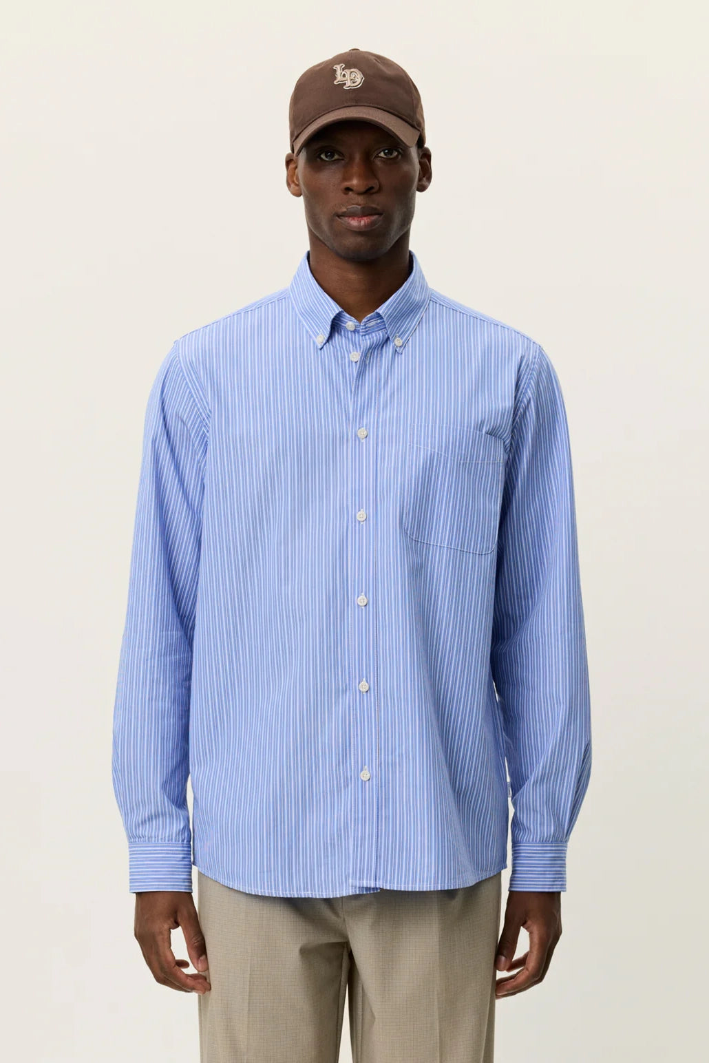 Kent Stripe Poplin Shirt Shirts Les Deux