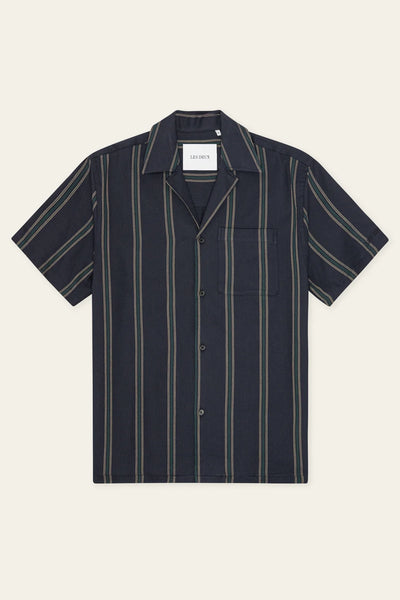 ★本日限りお値引き　thetoe Rhine Stripe Shirt navy les-deux-lawson-stripe-ss-