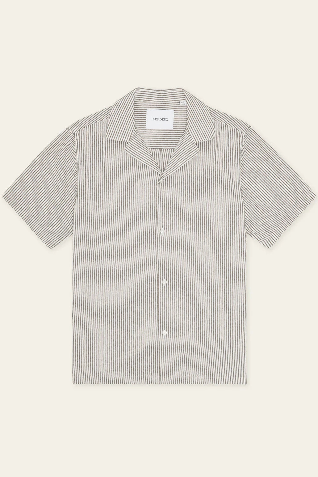 Lukas Stripe Cotton Linen Ss Shirt Shirts Les Deux