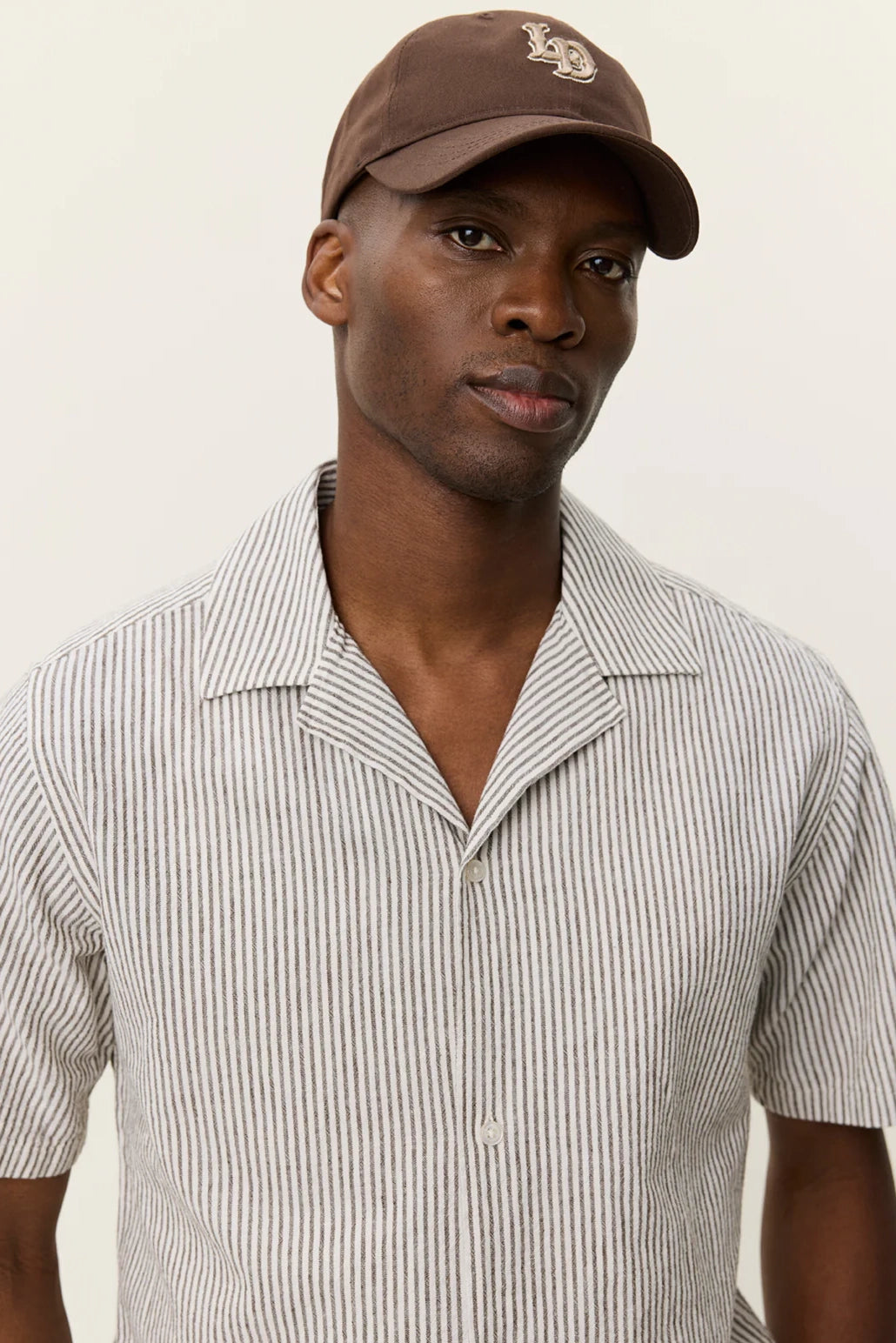 Lukas Stripe Cotton Linen Ss Shirt Shirts Les Deux