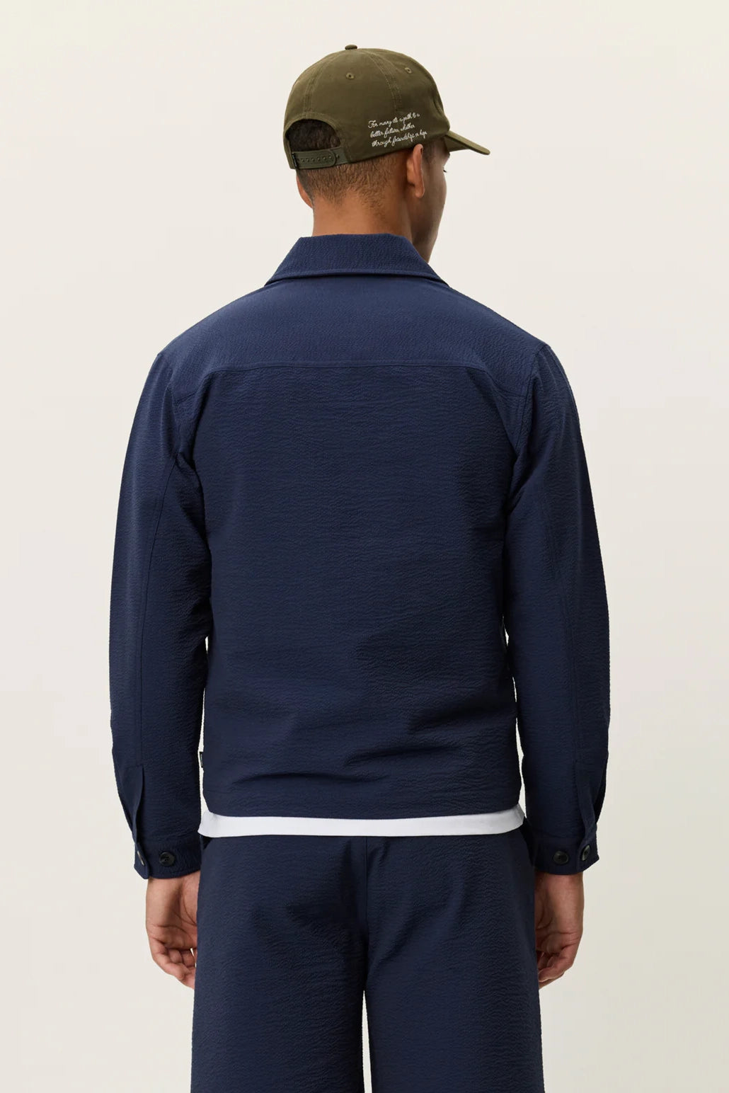 Marseille Seersucker Zipper Jacket Jackets Les Deux